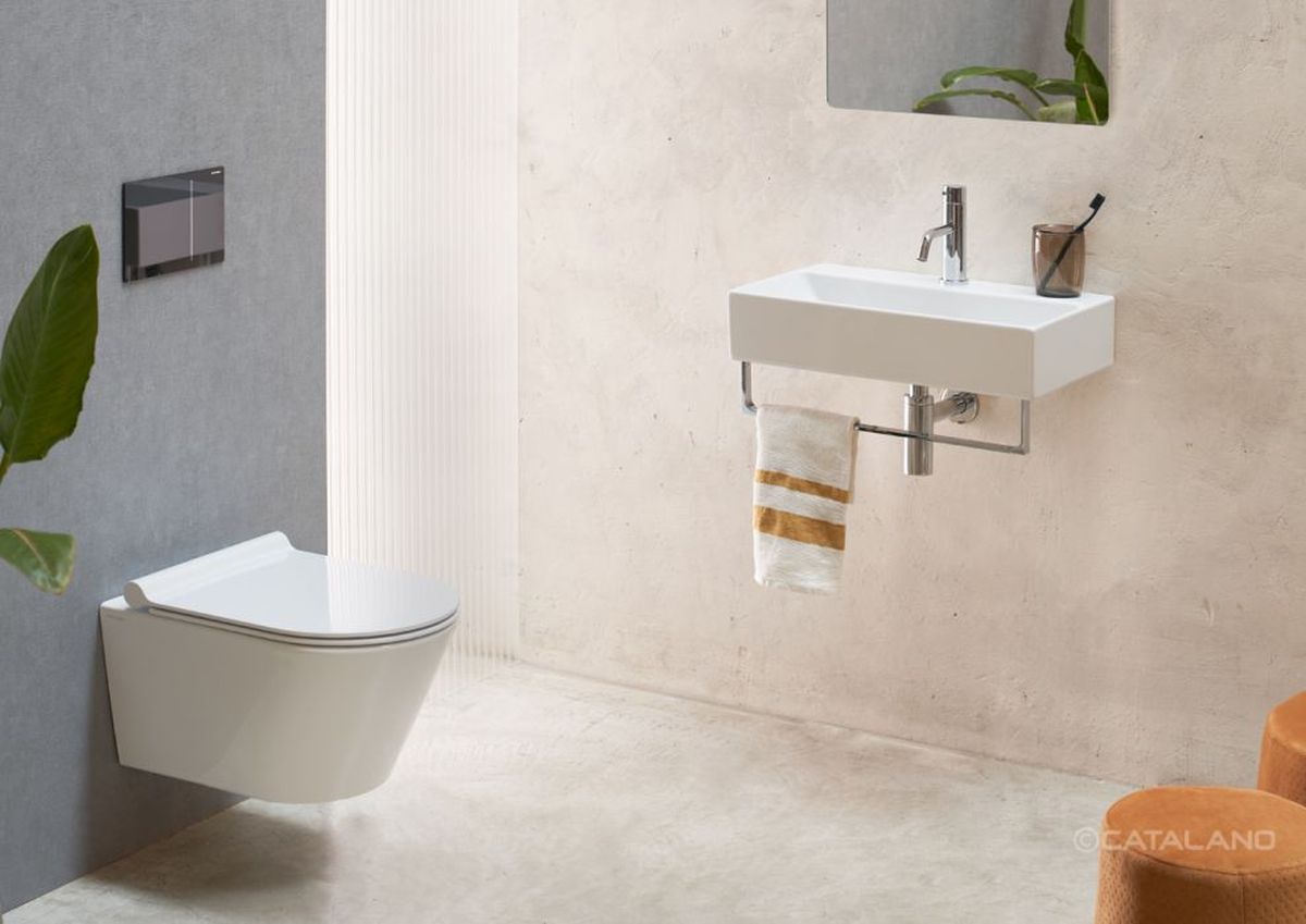 Catalano Verso umywalka 55x35 cm prostokątna ścienna-meblowa-nablatowa biała 0220550001