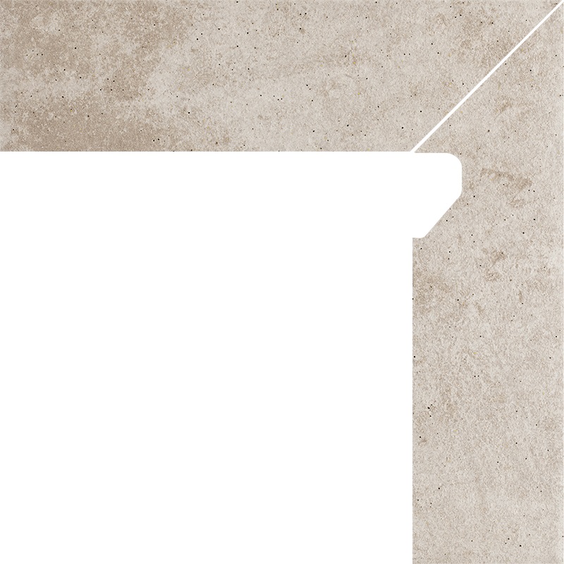 Paradyż Viano cokół podłogowy 8,1x30 cm STR prawy dwuelementowy beżowy mat