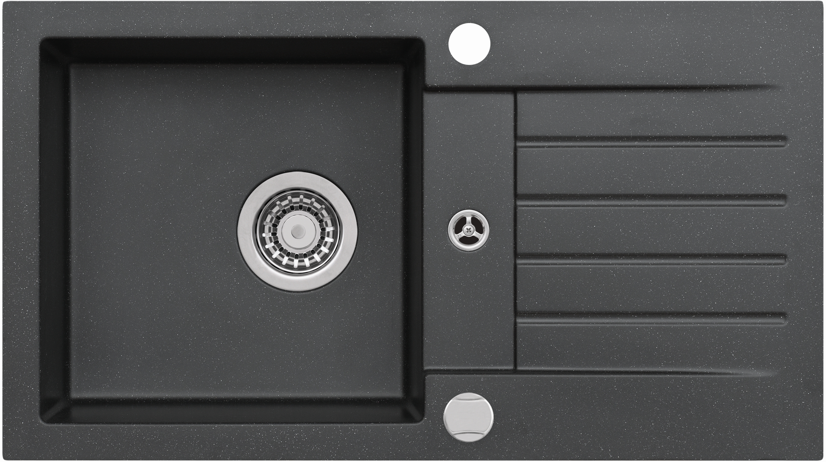 Genesis Amaro 130 zlewozmywak 75x42 cm granitowy czarny 9923391