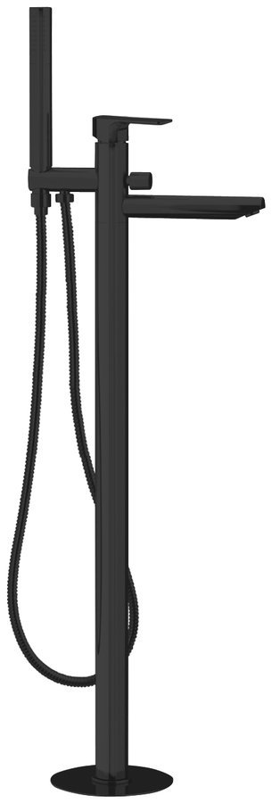 Sapho Spy bateria wannowo-prysznicowa wolnostojąca kompletna czarny mat PY21/15