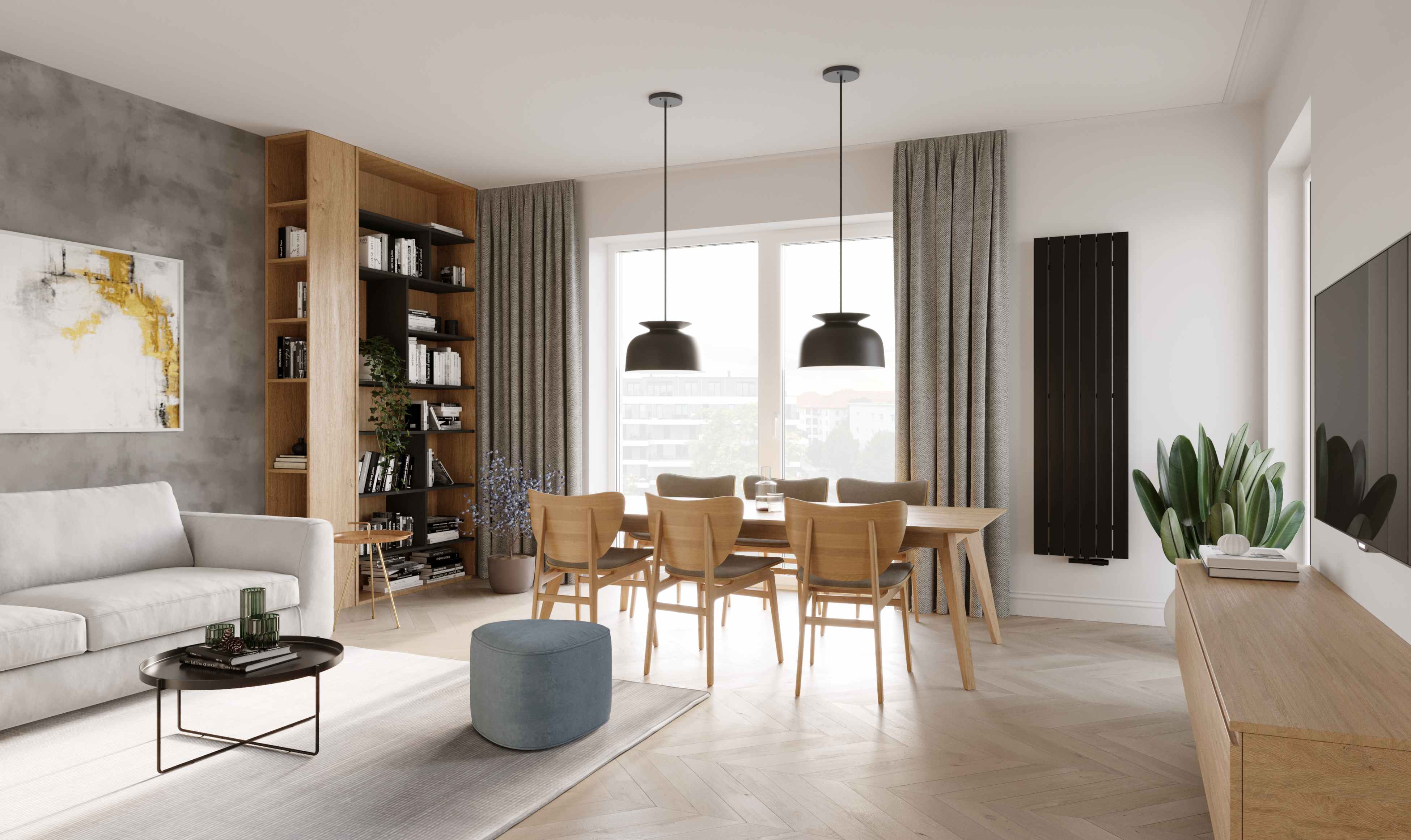 Luxrad Niagara Pojedyncza grzejnik dekoracyjny 180x44,5 cm podłączenie dolne antracyt NIA18004457016ZDC