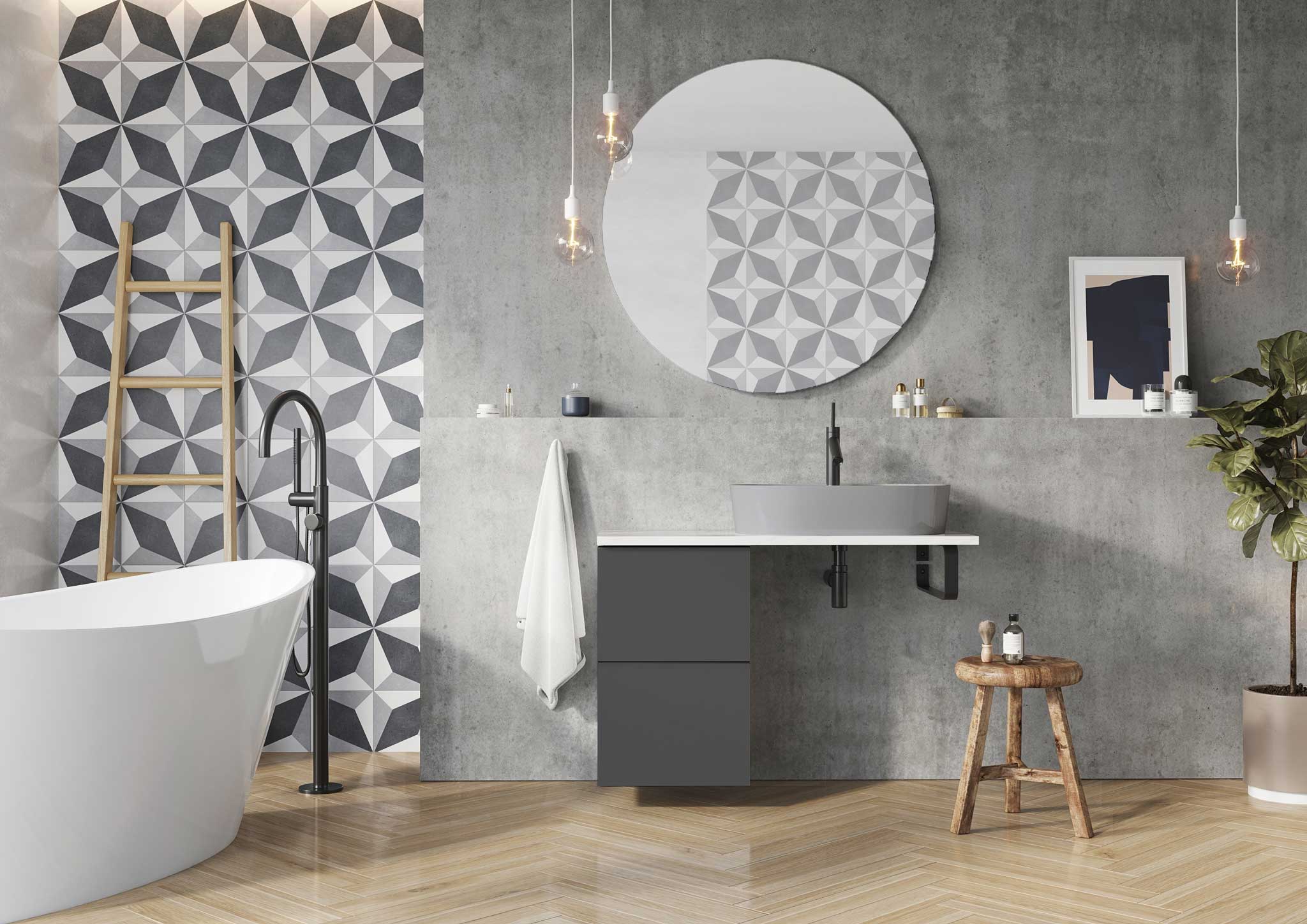 Elita Look szafka 40x44,9x63,5 cm boczna wisząca antracyt połysk RE080401026610