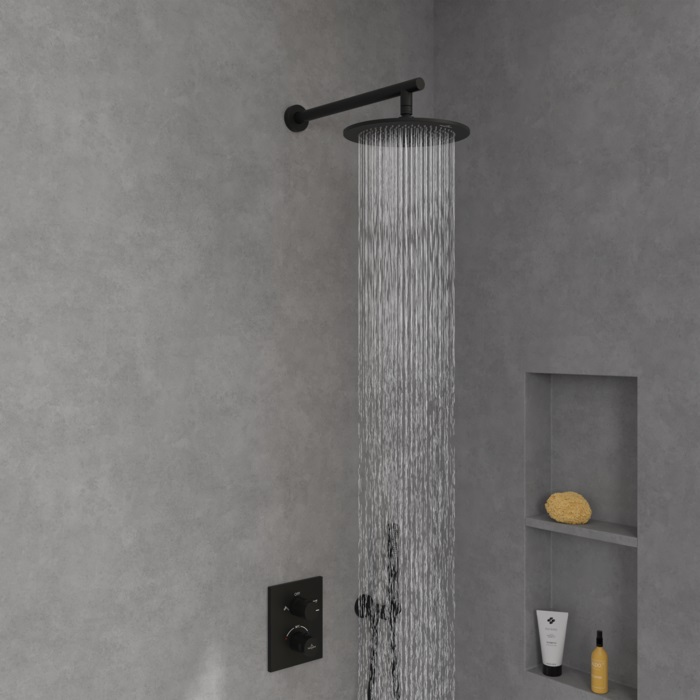 Villeroy & Boch Universal Showers deszczownica 25x25 cm okrągła czarna TVC000001000K5