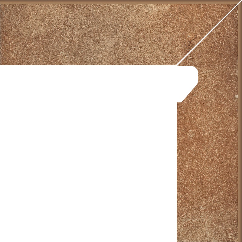 Paradyż Scandiano cokół podłogowy 8,1x30 cm prawy dwuelementowy rosso czerwony