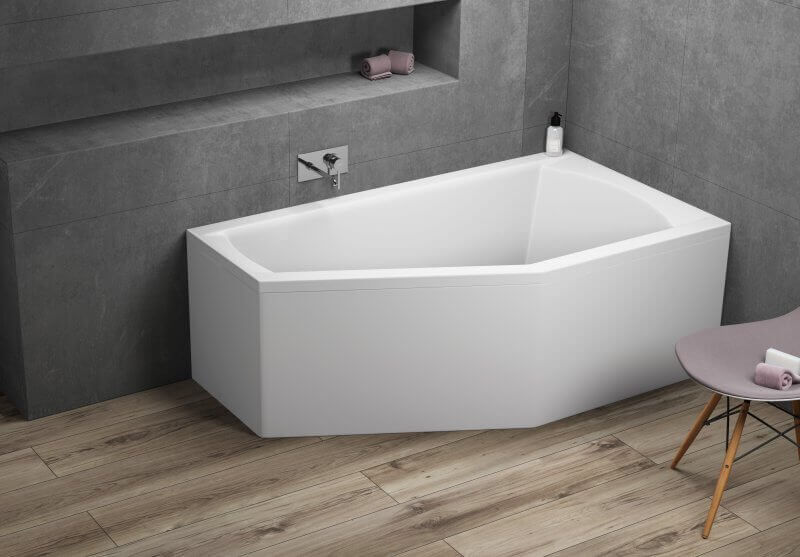 Polimat Selena wanna narożna 150x90 cm prawa biała 00385