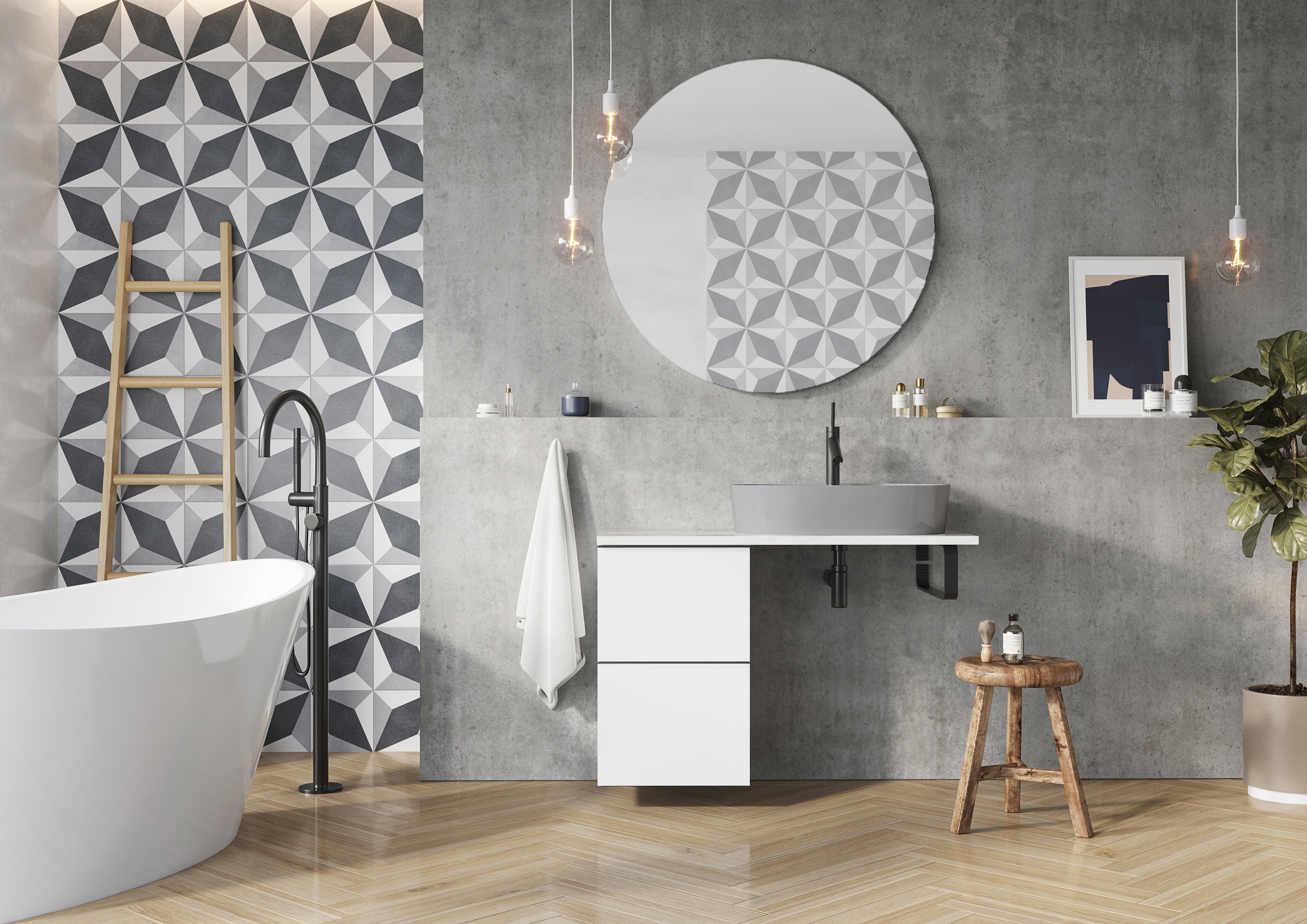 Elita Look szafka 40x44,9x63,5 cm boczna wisząca white matt RE080401025290 - Wysyłka w 24h