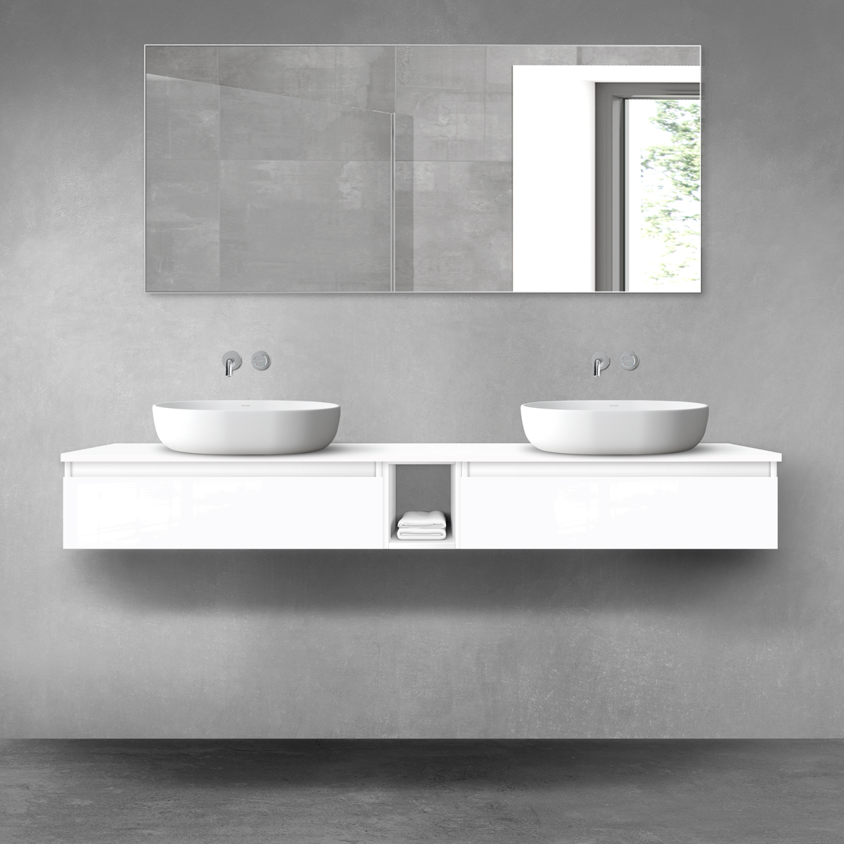 Oltens Vernal szafka 20 cm wisząca biały połysk 60020000 - Wysyłka w 24h