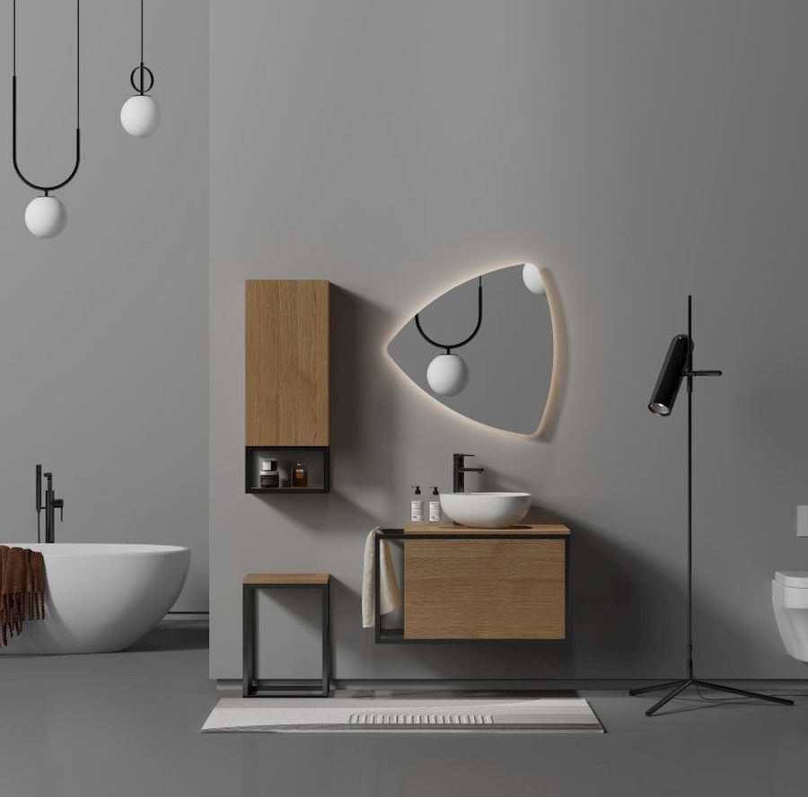 LaVita Freja szafka 35x35x50 cm boczna stojąca drewno