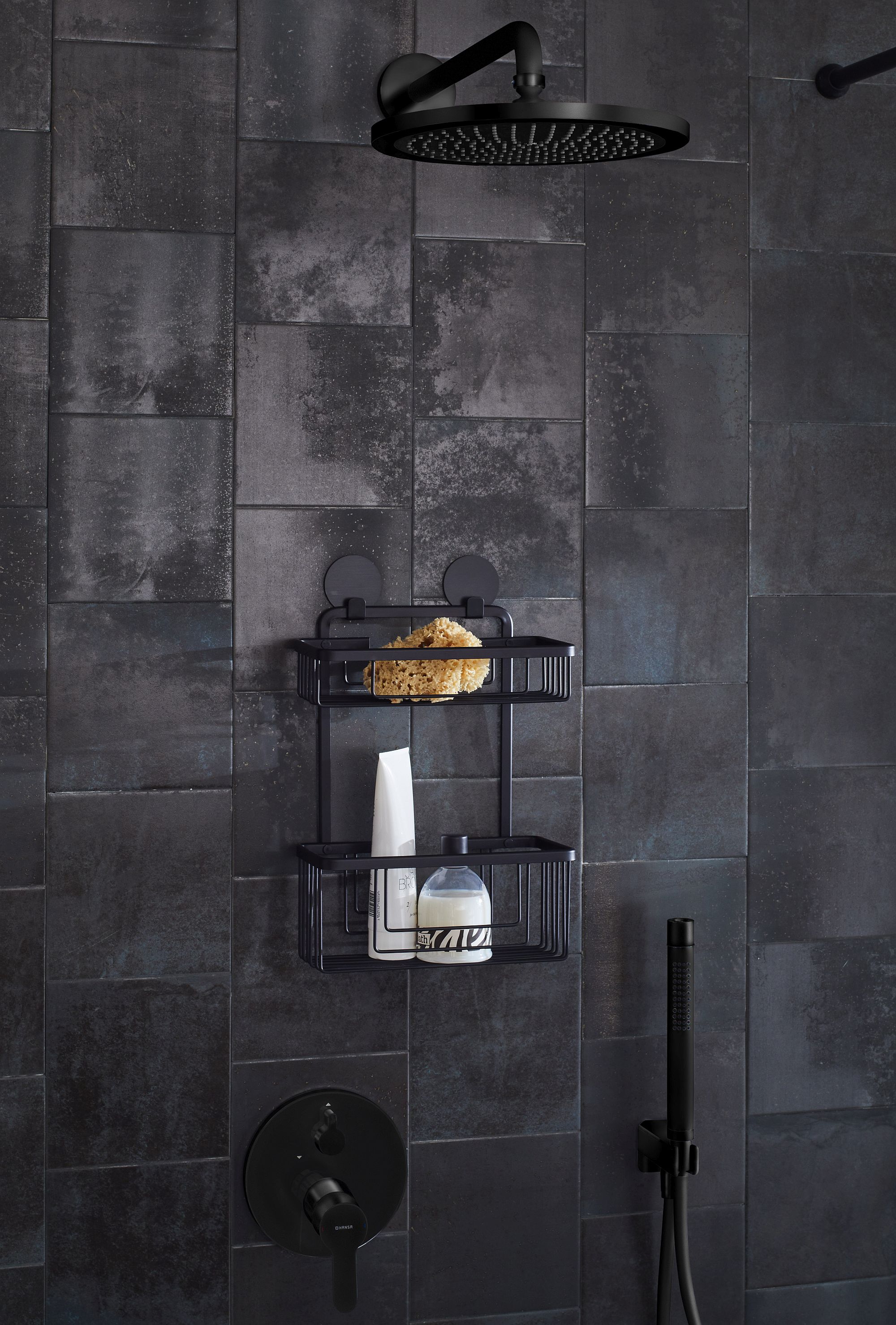 Kleine Wolke Rocco koszyk prysznicowy ścienny czarny 8061926806 - Wysyłka w 24h