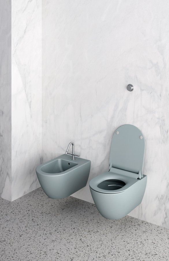 GSI Pura miska WC wisząca bez kołnierza Swirlflush ghiaccio dual-mat 881515