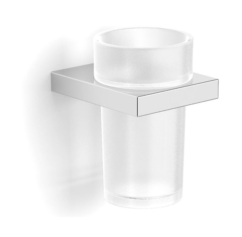 Stella Kobe kubek z uchwytem ściennym szkło mat/chrom 05.411