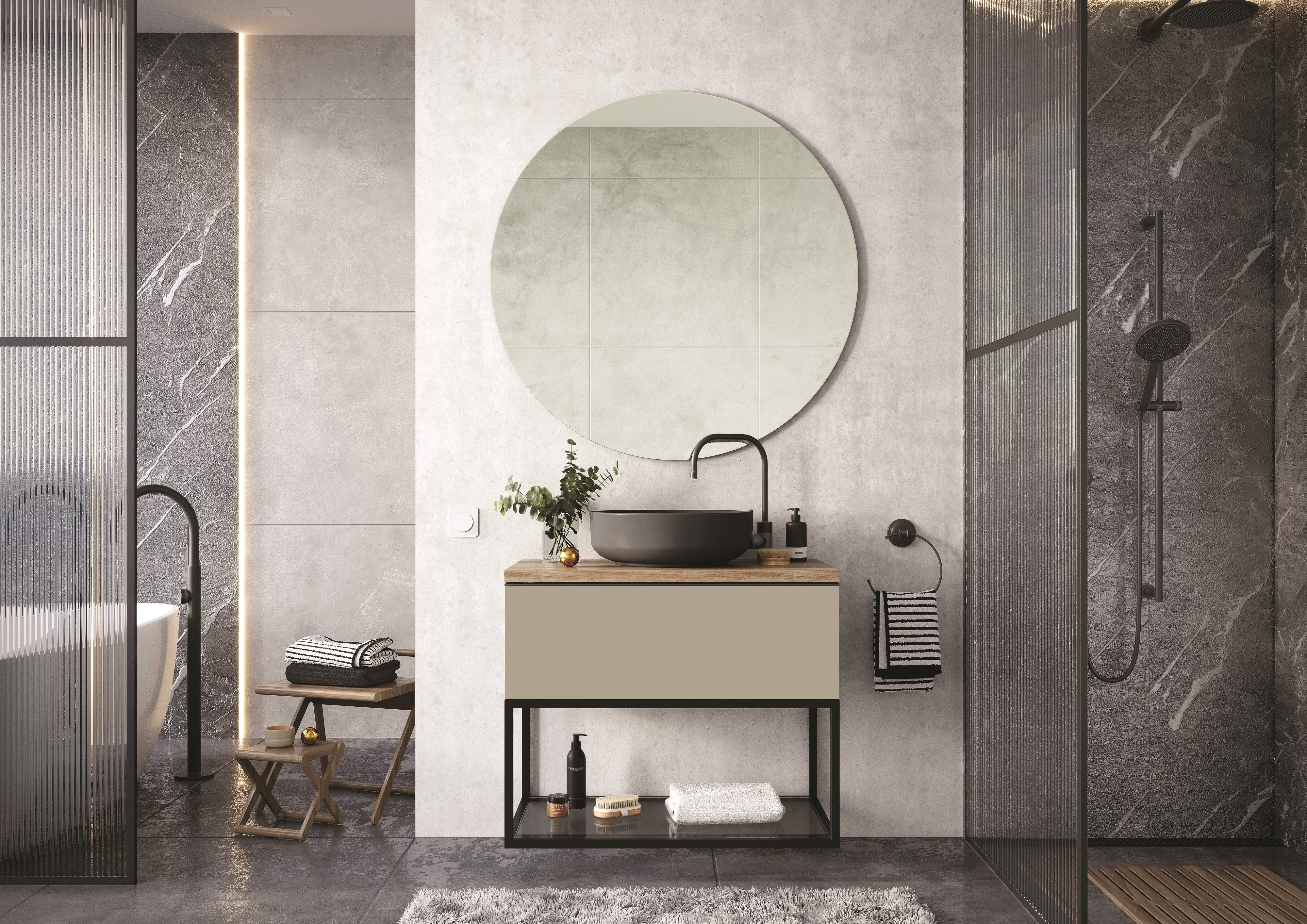 Elita Look szafka 60x44,9x28,1 cm podumywalkowa wisząca fume matt RE080603027020