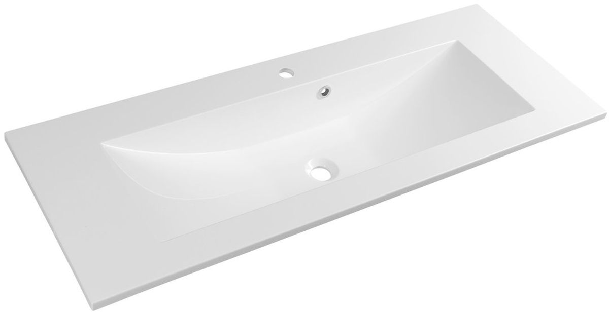 Sapho Yukon umywalka 120x45 cm wpuszczana prostokątna biała YU121