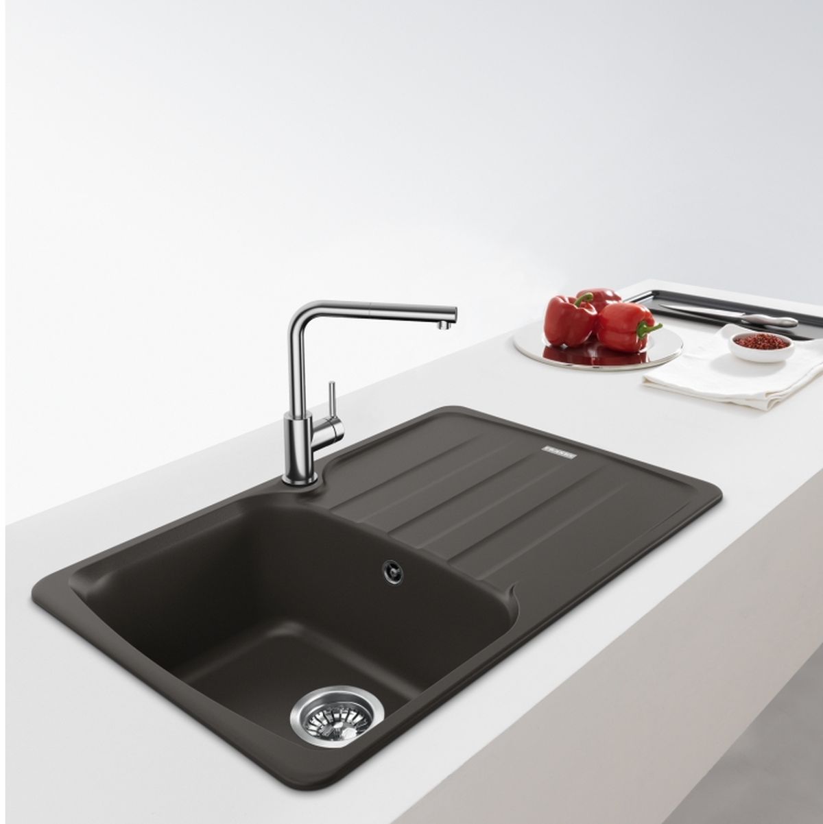 Franke Antea zlewozmywak granitowy 78x50 cm szary 114.0716.311