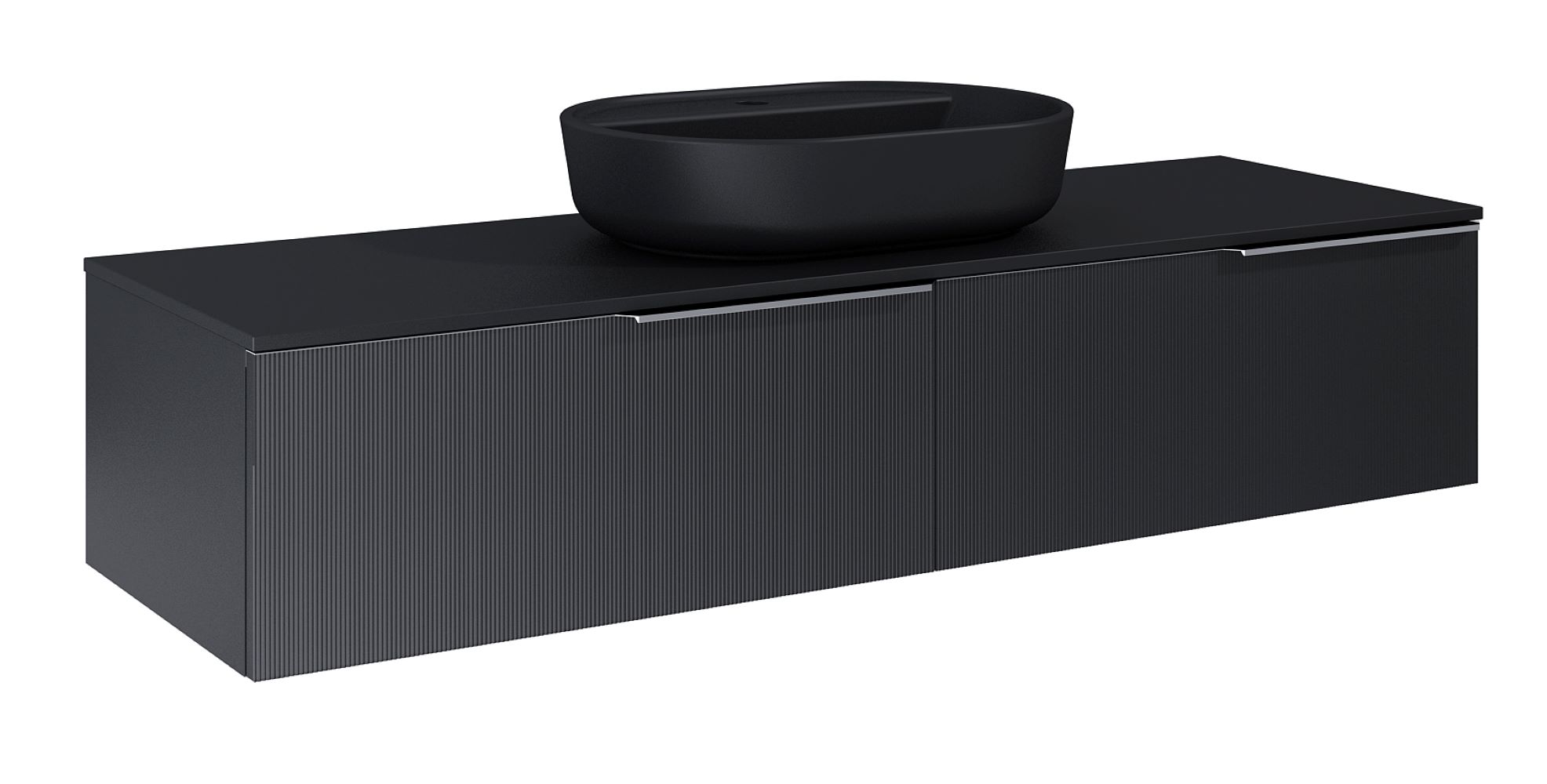 Elita Soho Slim szafka 160x45,3x31,8 cm podumywalkowa wisząca black matt RE081604047160