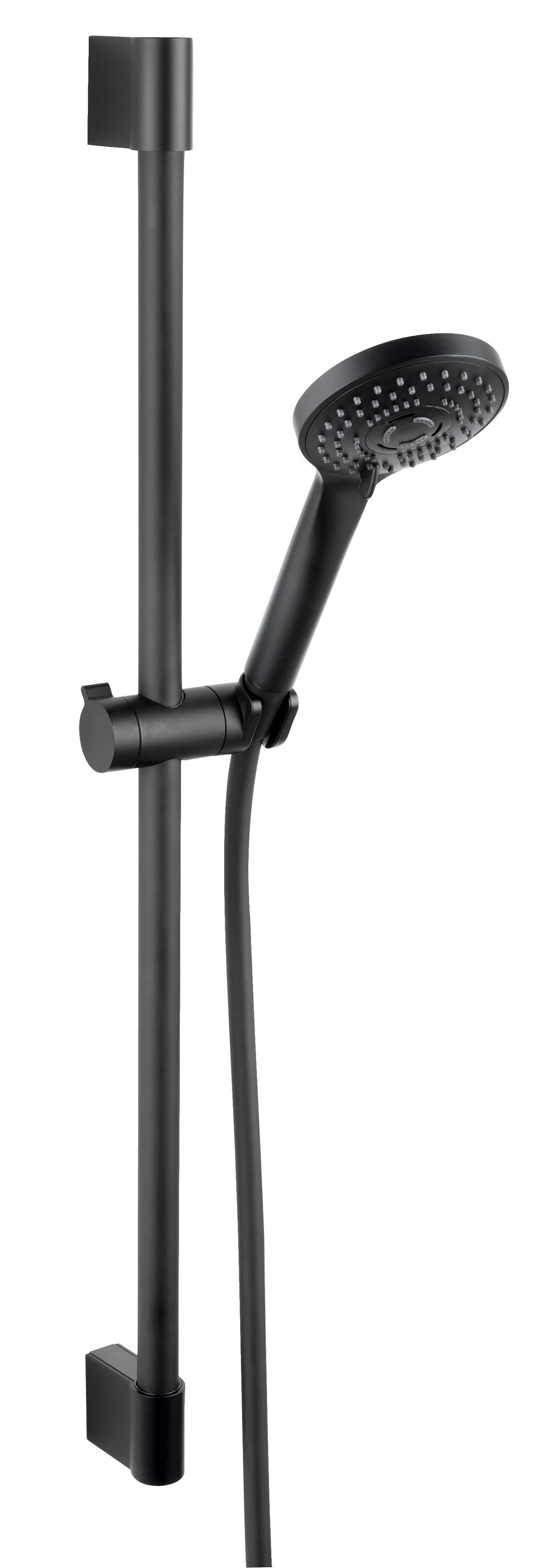 FDesign Inula zestaw prysznicowy ścienny z drążkiem czarny mat FD3-104-22