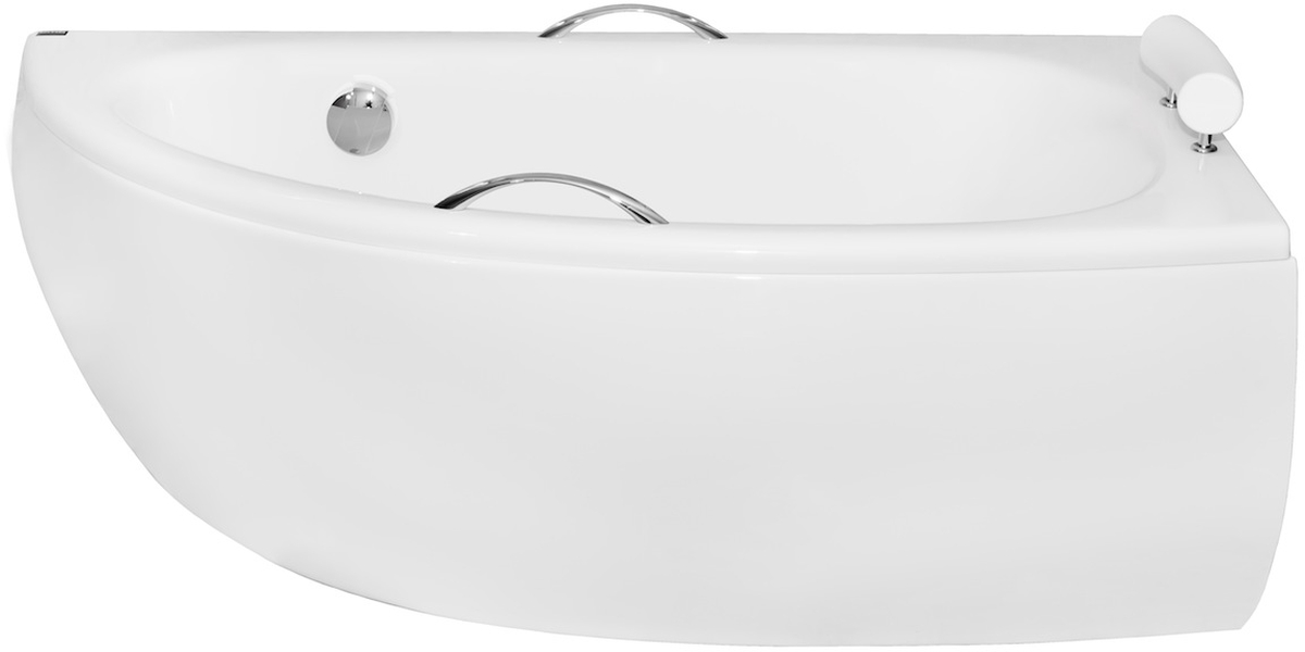 Zestaw Besco Milena wanna narożna 150x70 cm prawa z obudową (#WAM150NP, OAM150NP)