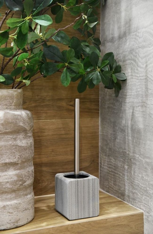 Q-Bath Pure Natural szczotka toaletowa stojąca szara AWD02341538 - Wysyłka w 24h