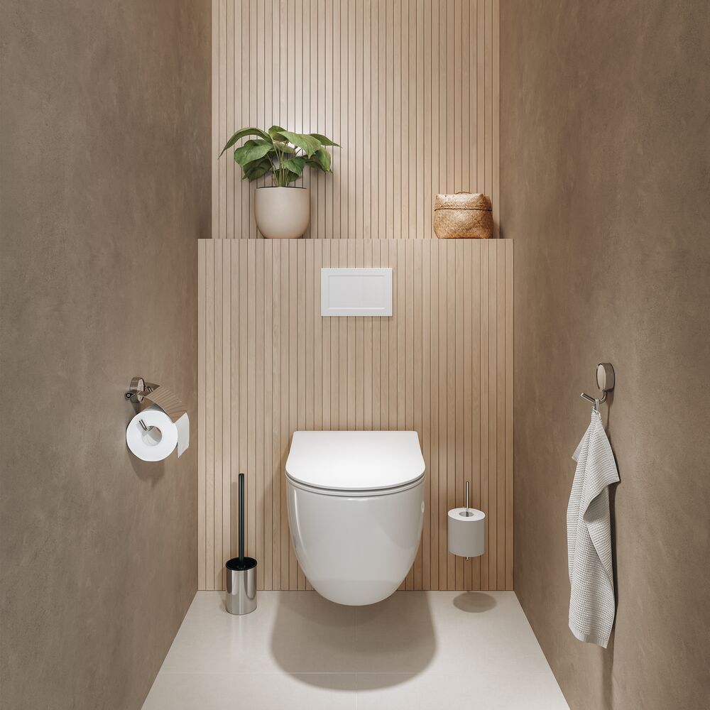 Tiger Ace szczotka toaletowa z pojemnikiem stojąca stal nierdzewna polerowana 800609