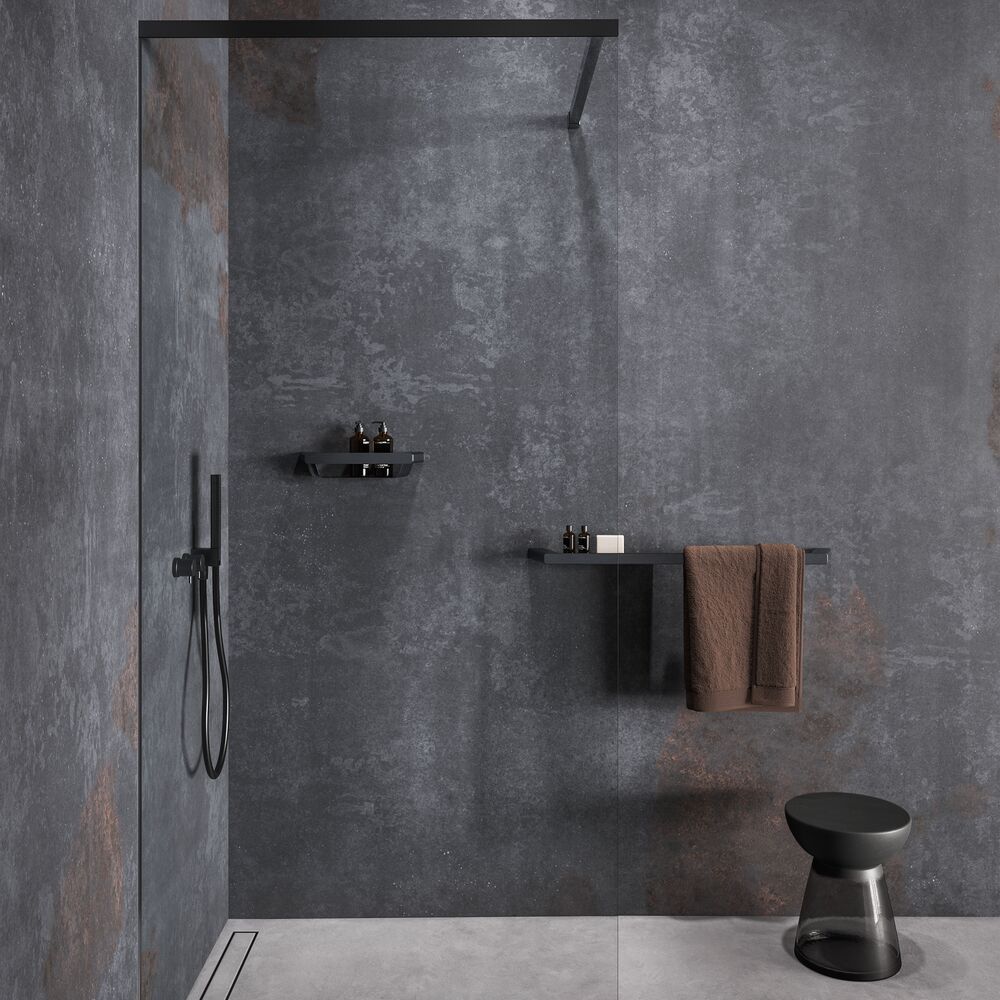 Geesa Shift koszyk łazienkowy czarny metal szczotkowany 919914-09 - Wysyłka w 24h