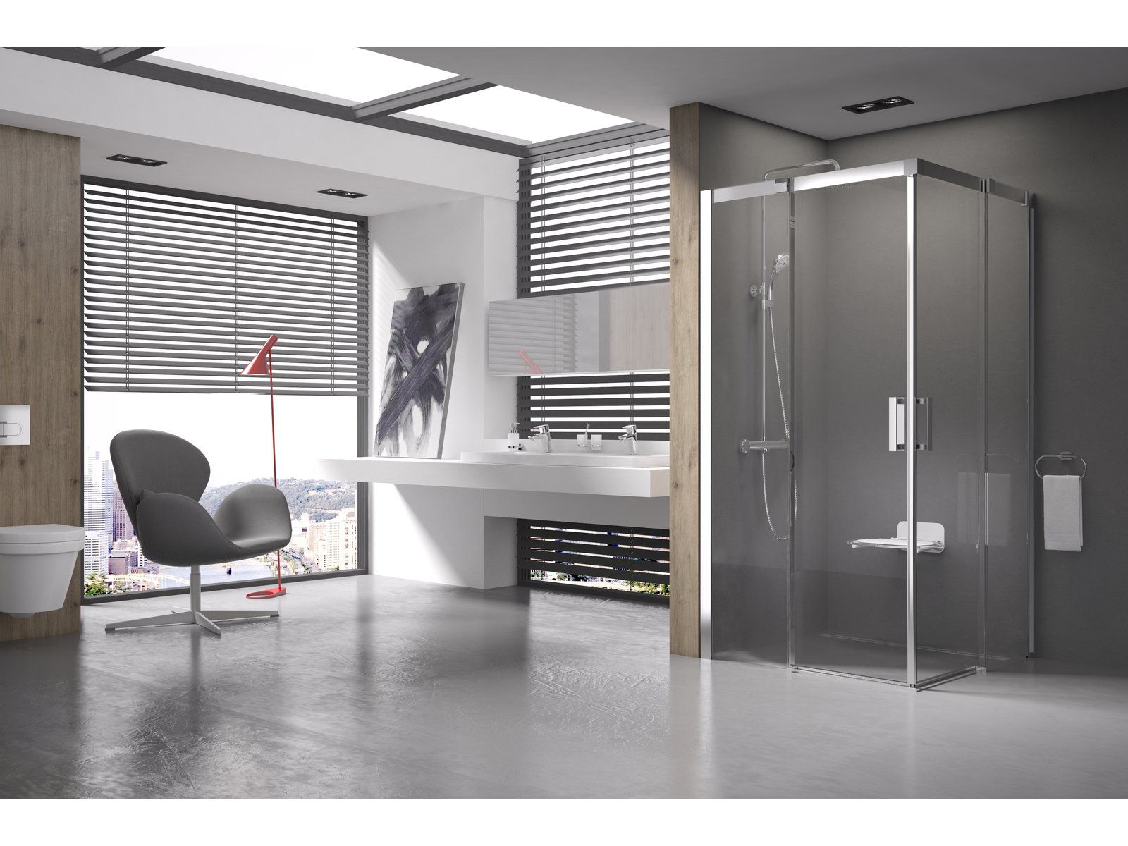 Ravak Matrix MSRV4-90/90 kabina prysznicowa 90x90 cm kwadratowa polerowane aluminium/szkło przezroczyste 1WV77C00Z1