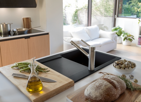 Franke Maris zlewozmywak granitowy 78x50 cm czarny 114.0693.533