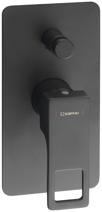 Sapho Forata bateria wannowo-prysznicowa podtynkowa czarny mat FT042/15