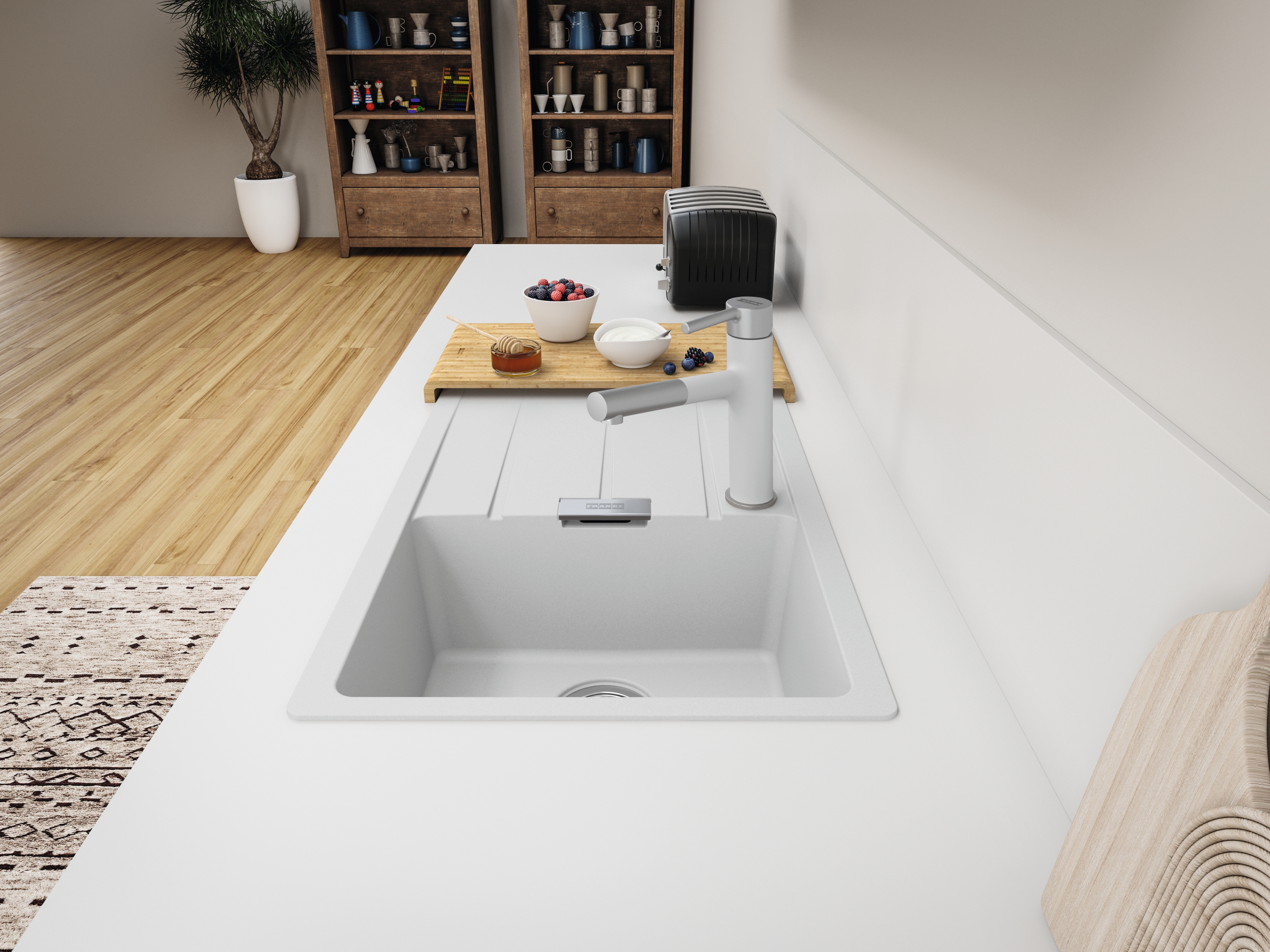 Franke Centro CNG 611-78 GSC zlewozmywak 78x50 cm Fragranite biały polarny 114.0687.317