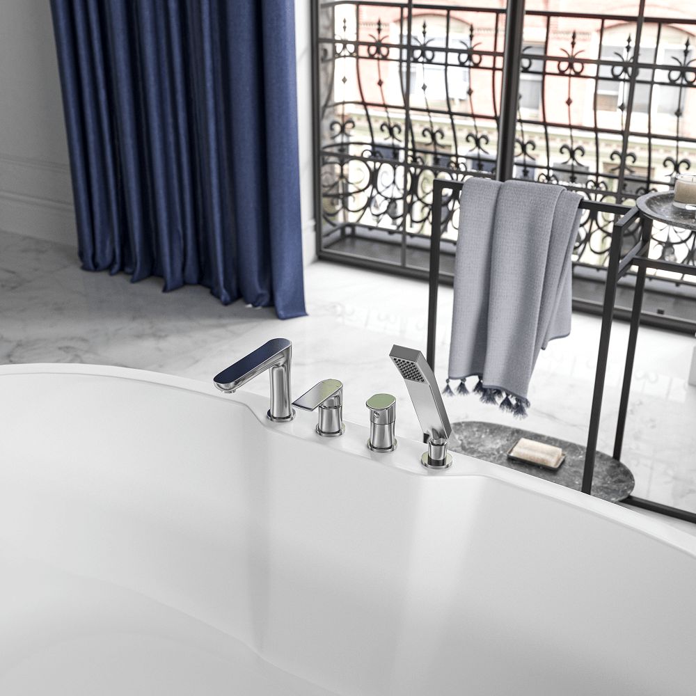 FDesign Pinea bateria wannowo-prysznicowa 4-otworowa chrom FD1-PNA-11A-11