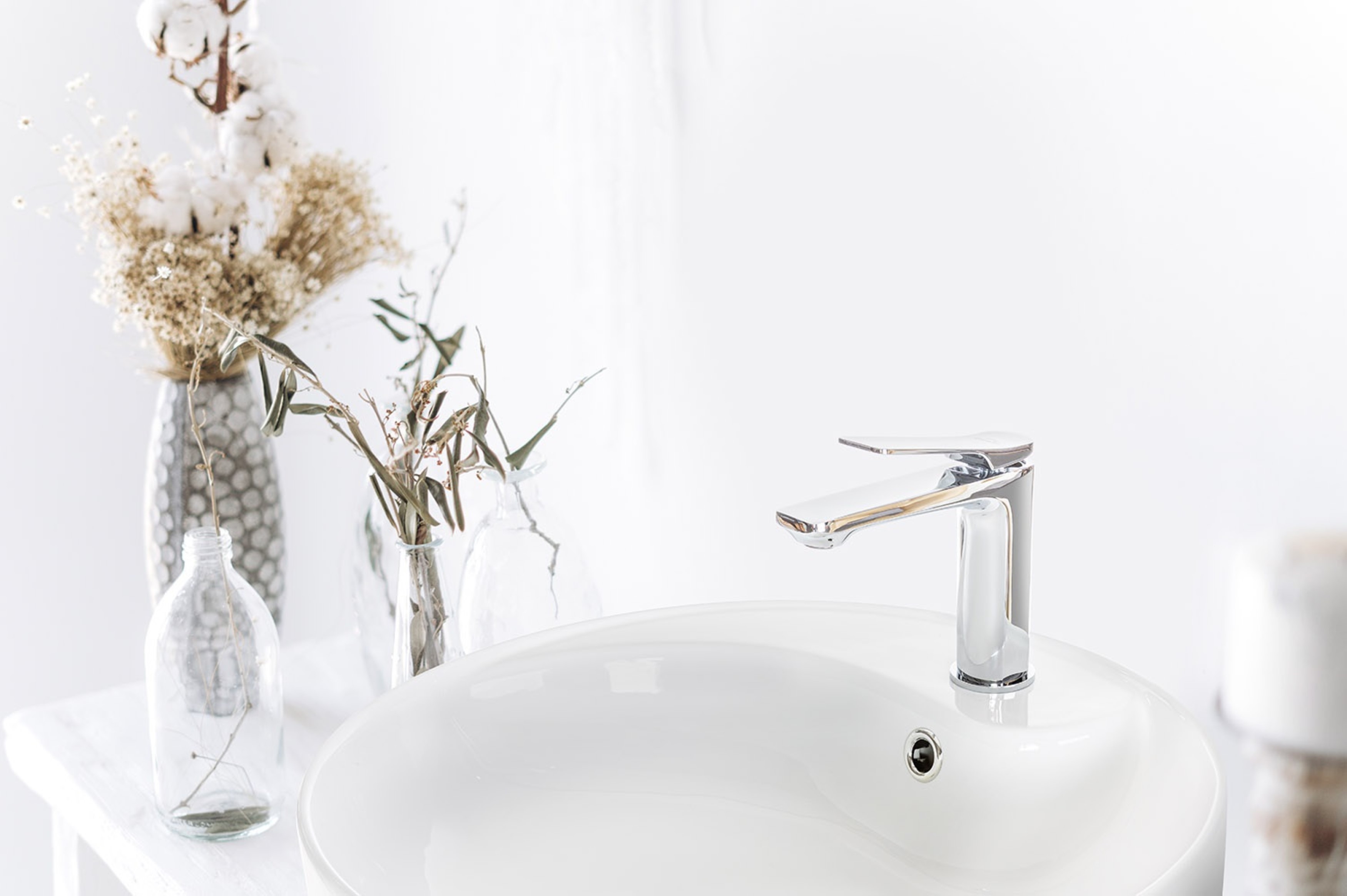 Invena Neri bateria umywalkowa stojąca chrom BU-01-001