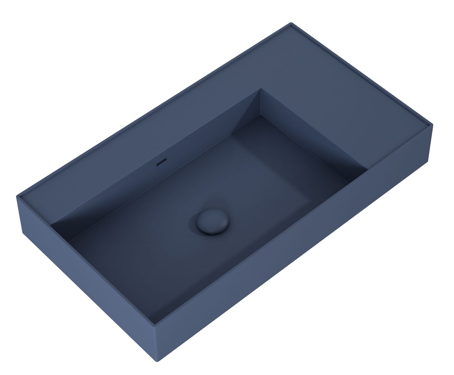 Elita Level umywalka 80,5x45,5 cm prostokątna ścienna lewa navy blue matt RE041461177030