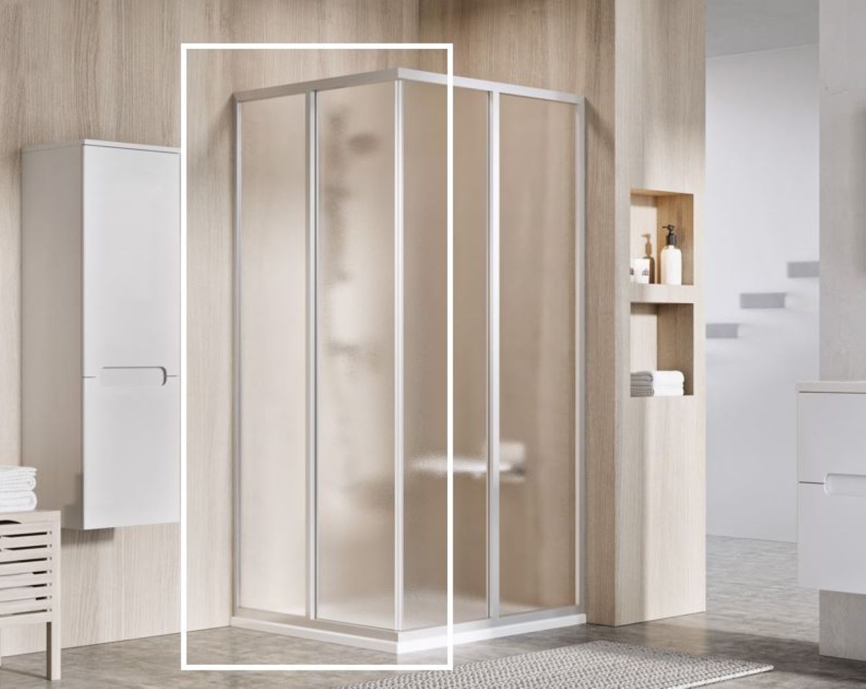 Ravak Supernova SRV2-75 S drzwi prysznicowe 75 cm przesuwne częściowe 1/2 satyna/szkło grape 14V30UO2ZG