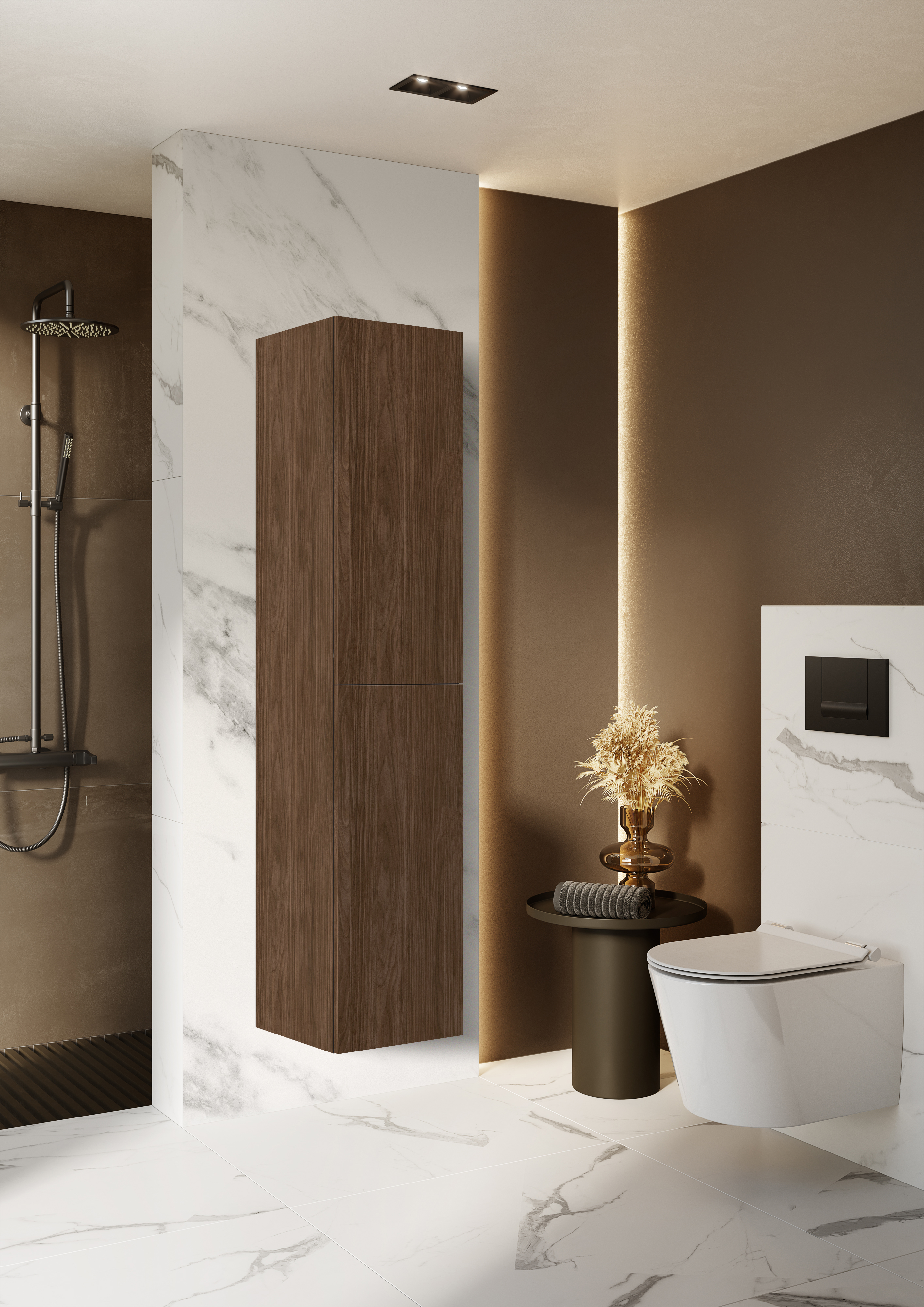 Elita For All szafka 40x35,2x180 cm boczna wisząca orzech lincoln RE030400167060 - Wysyłka w 24h