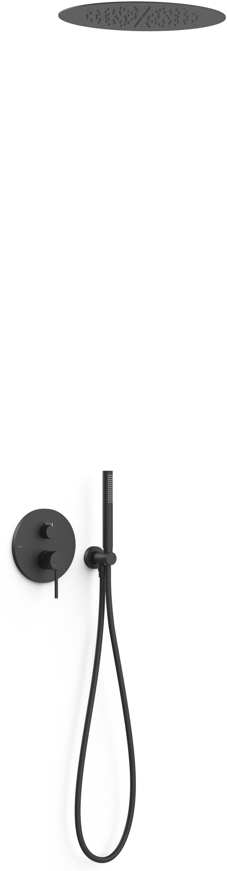 Tres Study Exclusive zestaw prysznicowy podtynkowy czarny mat 26228005NM