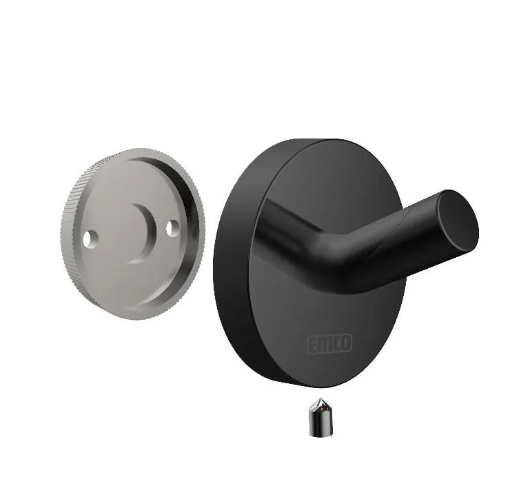 Emco Round wieszak na ręcznik haczyk pojedynczy czarny 437513300