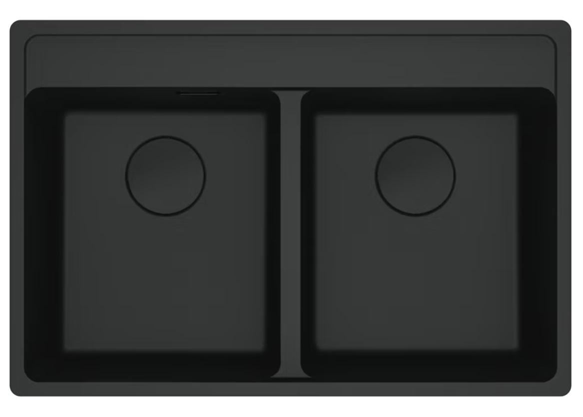 Franke Maris zlewozmywak granitowy 76x51 cm czarny 114.0693.518