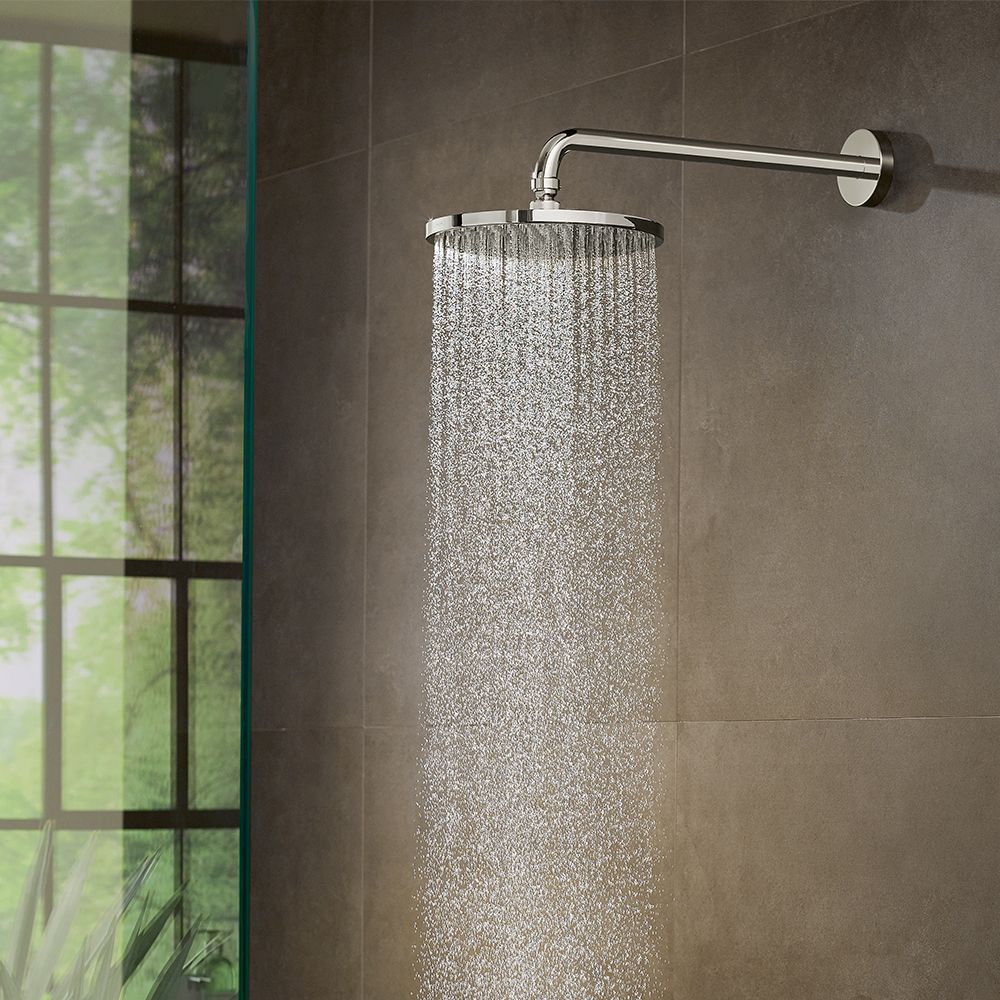 Hansgrohe Raindance S PowderRain deszczownica 24 cm okrągła 240 1jet P z ramieniem ściennym chrom 27607000 - Wysyłka w 24h