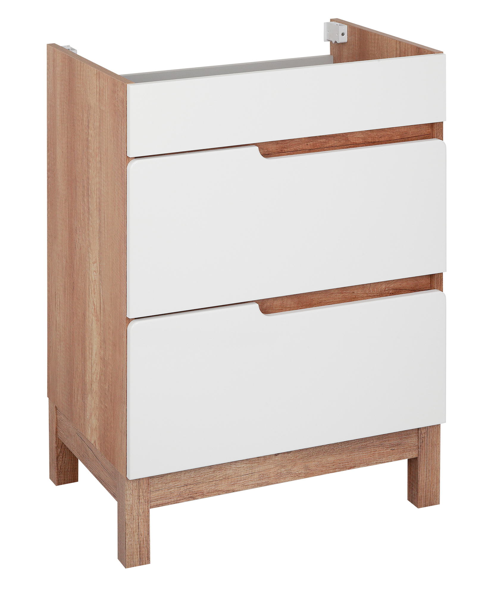 Astor Diana szafka 59,7 cm podumywalkowa stojąca biały połysk/dekor country AM-SKU-600-7C