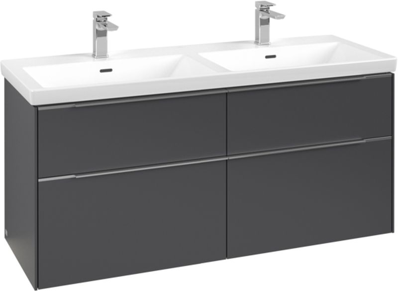 Villeroy & Boch Subway 3.0 szafka 127,2 cm podumywalkowa wisząca z oświetleniem LED Graphite C568L0VR