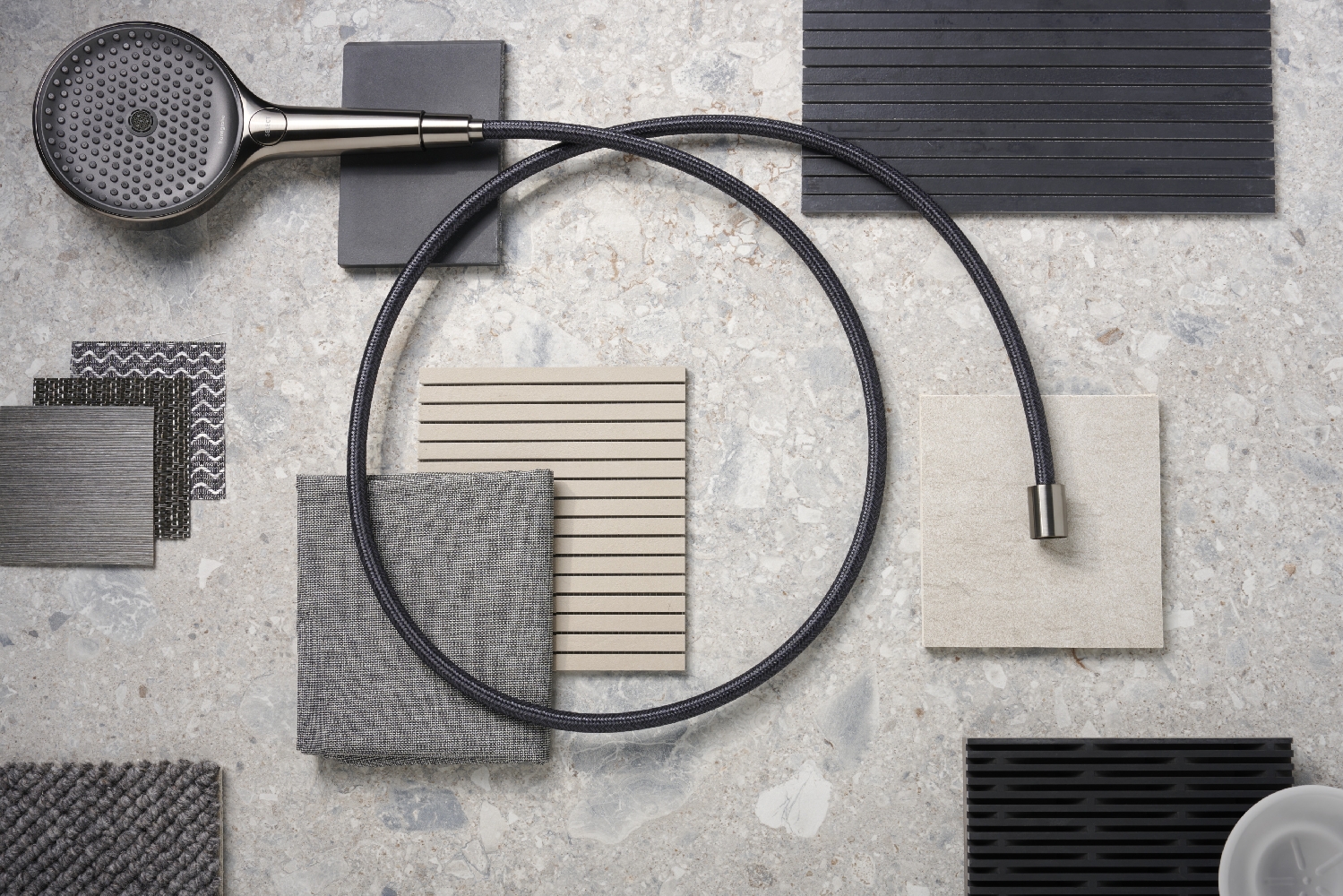 Hansgrohe Designflex wąż prysznicowy 125 cm czarny chrom szczotkowany 28220340