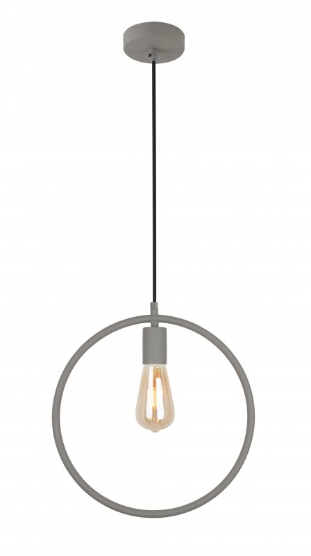 GTV Fija lampa wisząca 1x40 W szary/popielaty OS-FI-E27-15-DEC