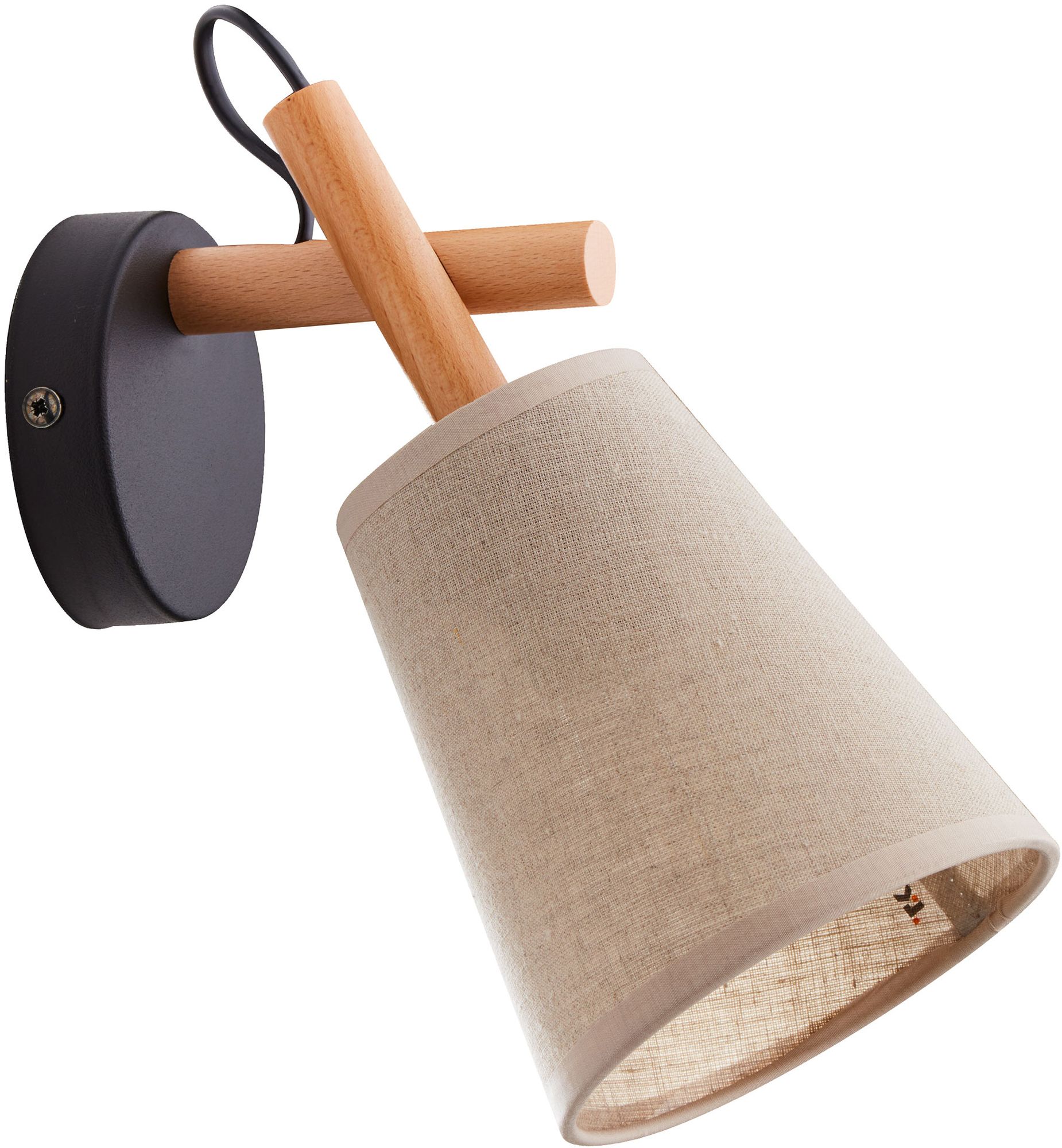 TK Lighting Vaio Nature kinkiet 1x15W drewno/czarny/szarobeżowy 573 - Wysyłka w 24h