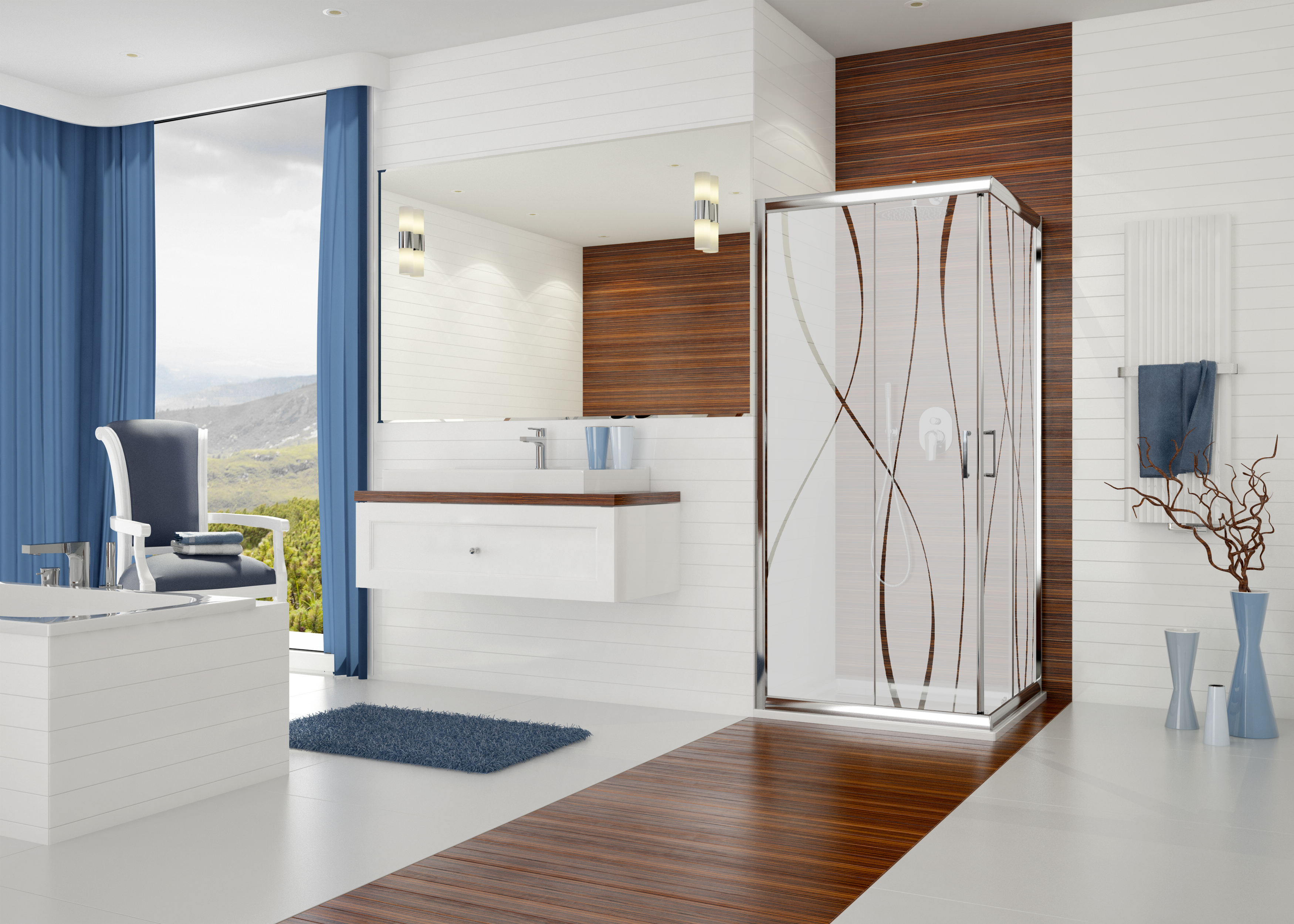 Sanplast TX kabina prysznicowa 120x90 cm prostokątna srebrny połysk/szkło ze wzorem 600-271-1860-38-231