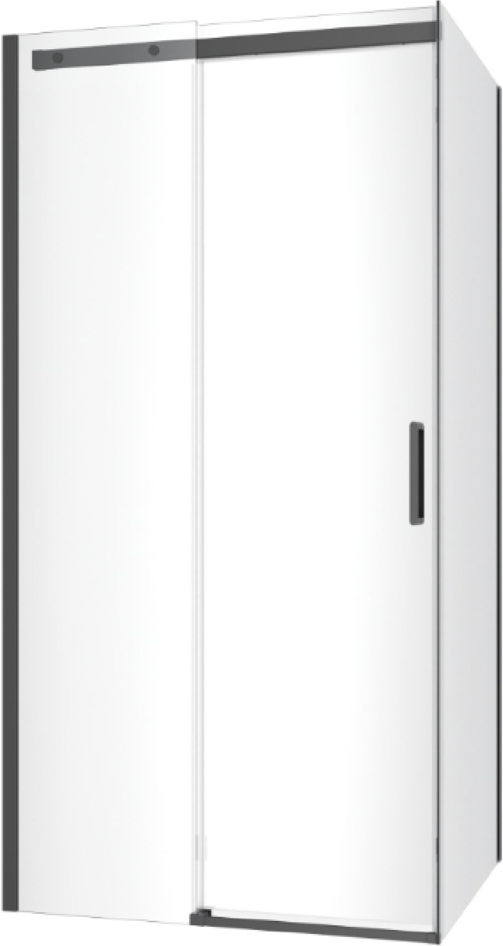 Excellent Rols kabina prysznicowa 100x80 cm czarny mat/szkło przezroczyste KAEX.2616.K.1000.0800.BL