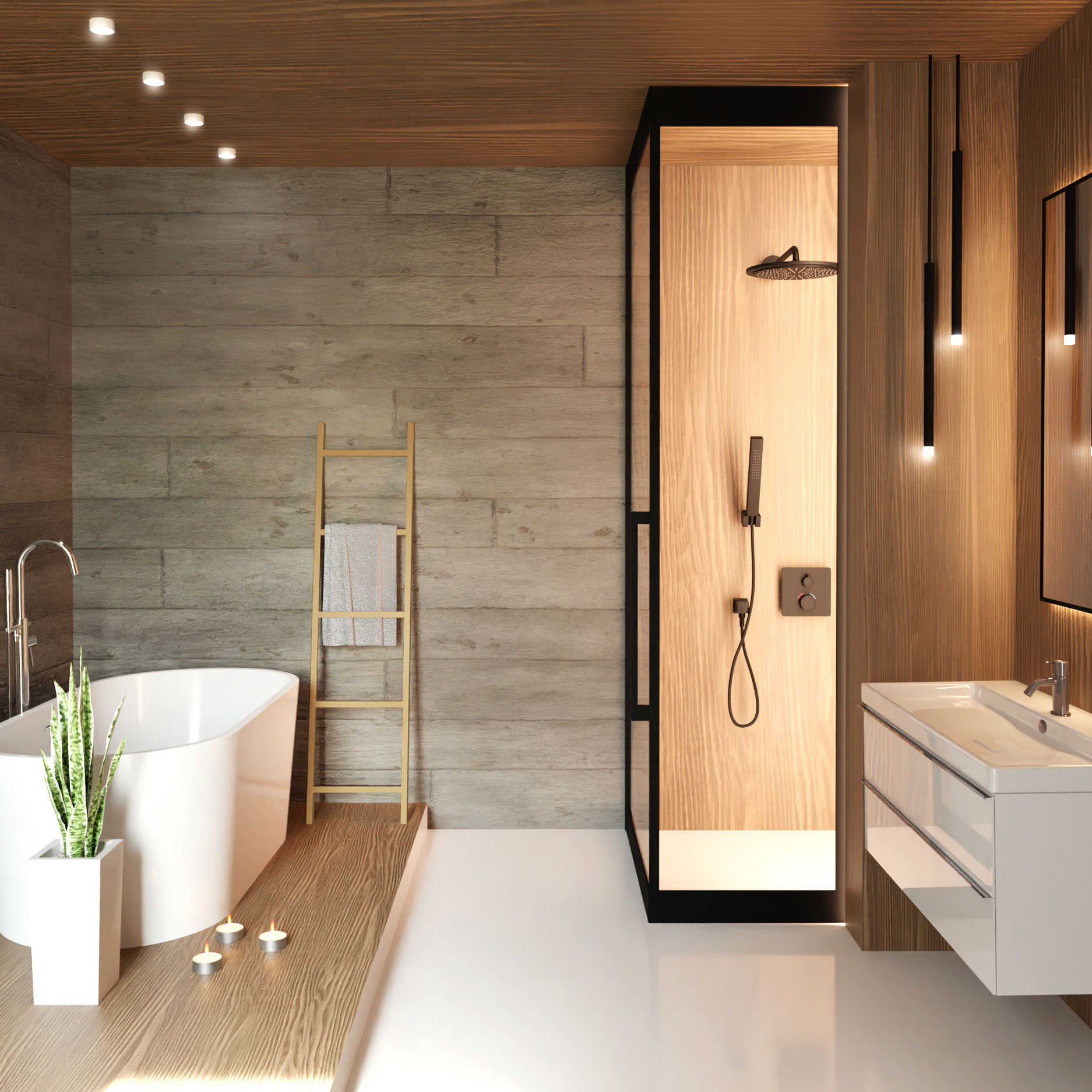 Baltica Design Kai Gold wieszak na ręczniki 40x150 cm stojący drabina złoty