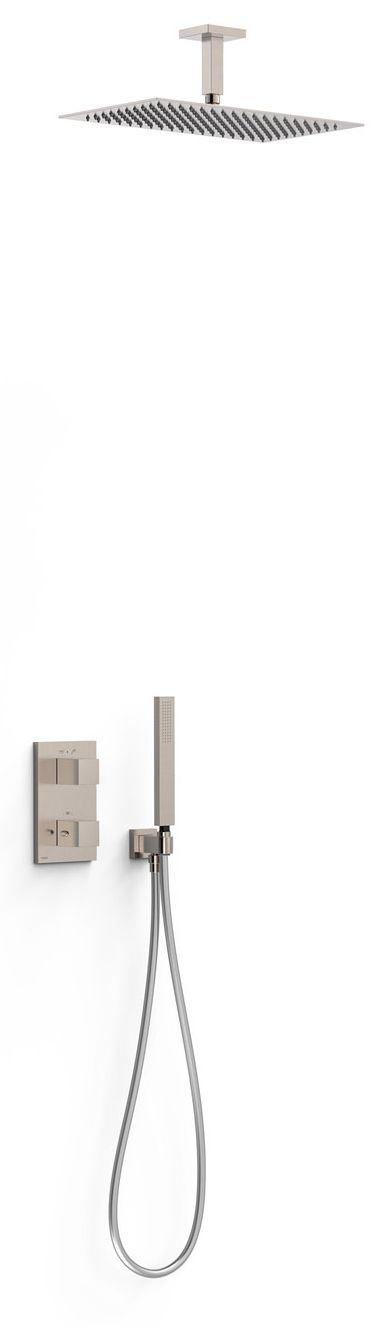 Tres Therm-Box zestaw prysznicowy podtynkowy termostatyczny z deszczownicą stal 20225053AC