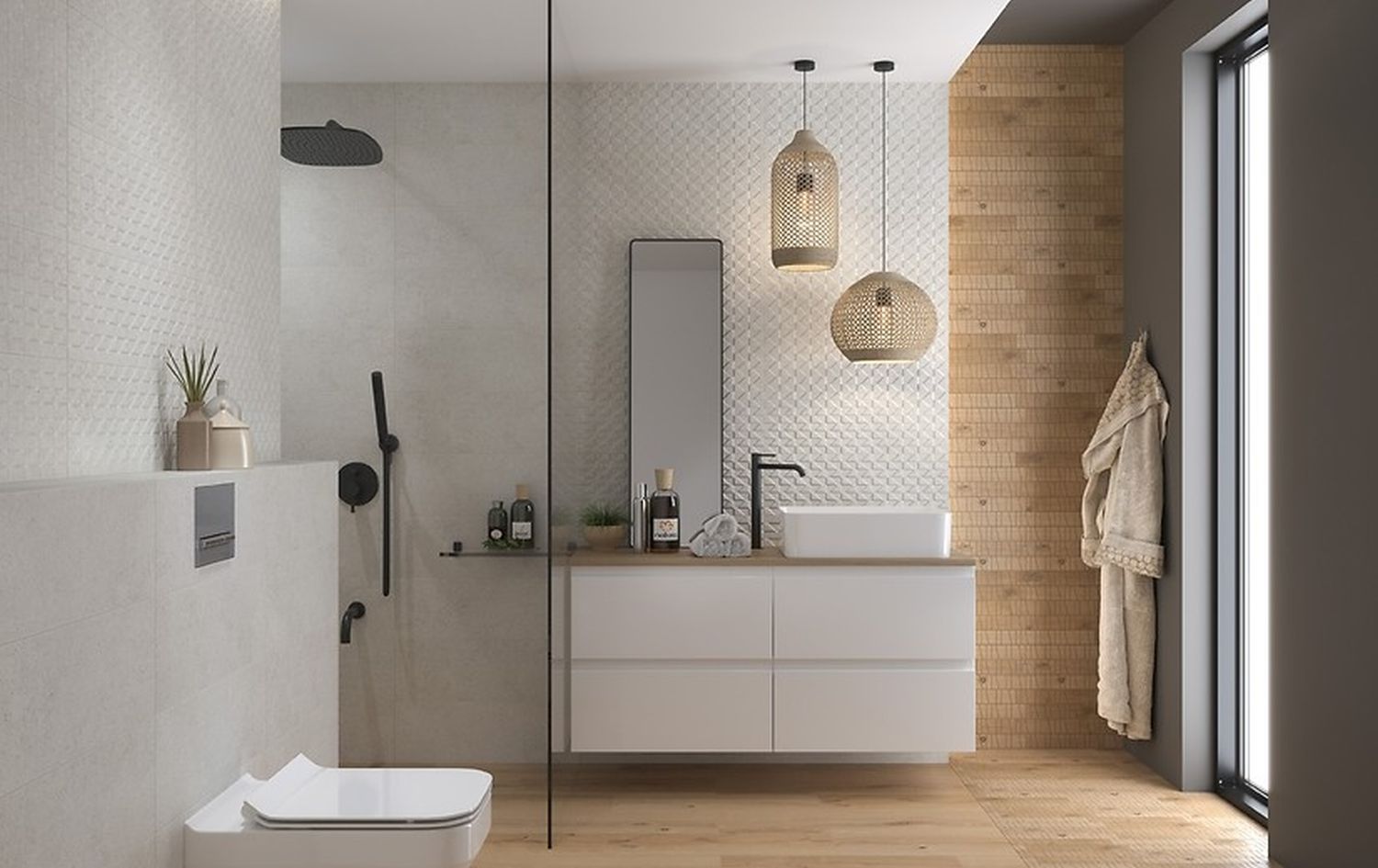 Cersanit Kavir grys matt płytka ścienna 20x60 cm grys mat