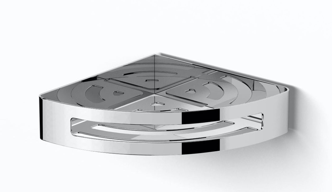 Stella koszyk łazienkowy ścienny narożny stal polerowana 16.036