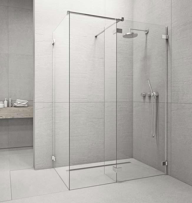 Radaway Euphoria Walk-In ścianka prysznicowa walk-in 90 cm chrom połysk/szkło przezroczyste 383121-01-01