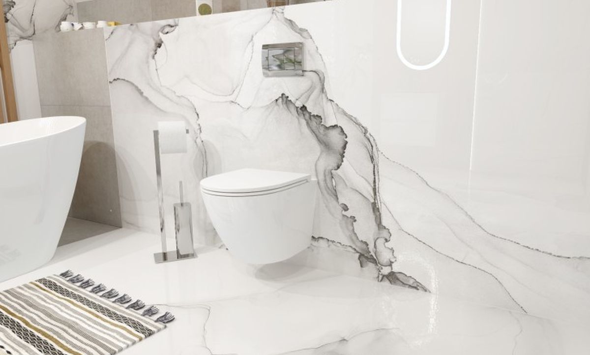 LaVita Sofi One miska WC z deską wolnoopadającą wisząca bez kołnierza biały połysk